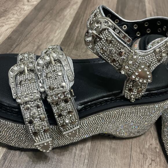 Dolls Kill Club Exx Radiant Western Platform Sandals – Size 5M – New - Picture 4 of 8